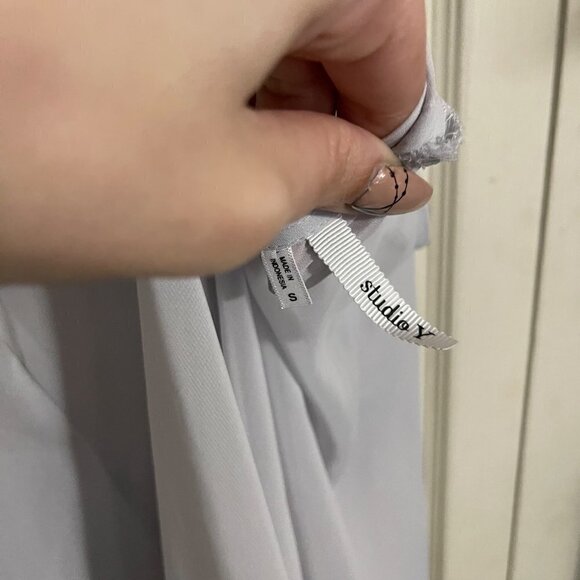 Studio Y Womens Y2K Gray Embellished Halter Neck Keyhole Semi Sheer Blouse Small - Picture 2 of 9